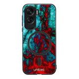 Honor 90 Lite marmori suojakuoret - Blue Red Marble