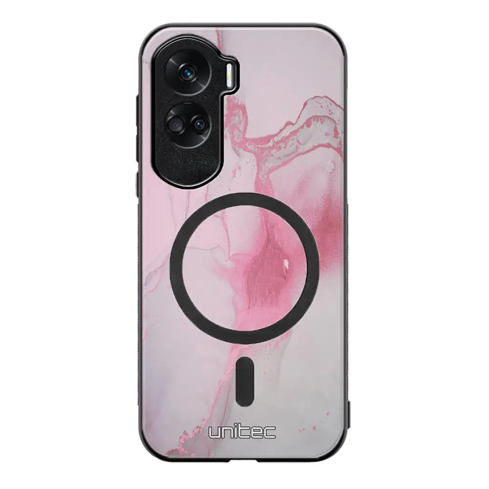 Honor 90 Lite marmori suojakuoret - Pink Pok Rie
