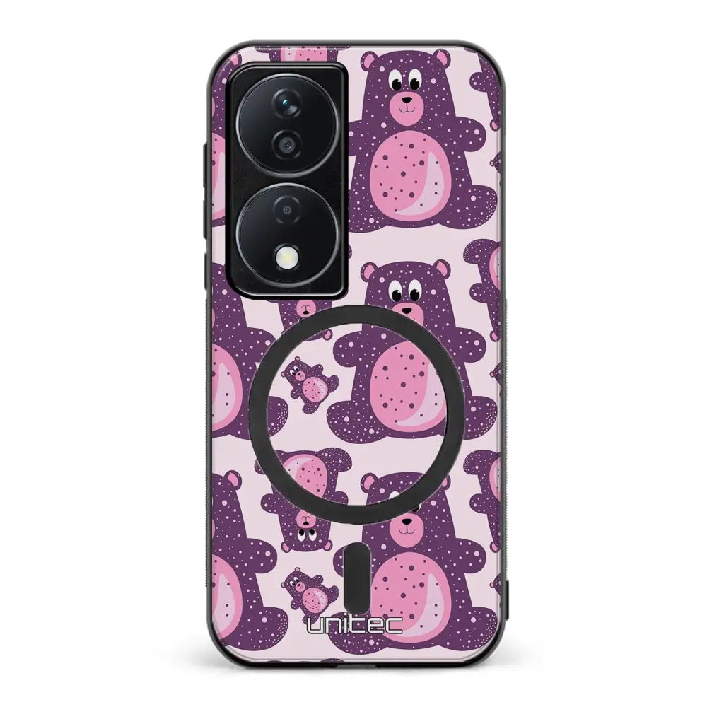 Honor 90 Smart suojakuoret - Purple Teddy Bear