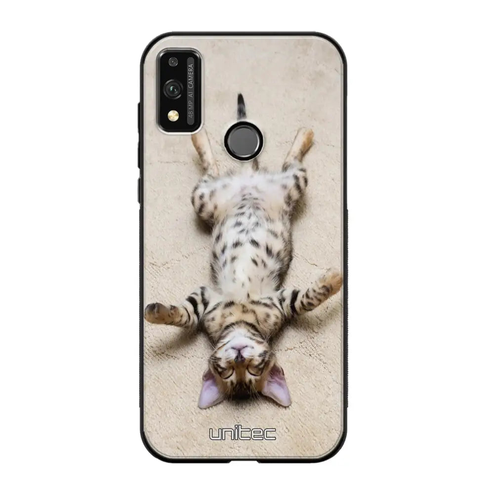 Honor 9X Lite kissa suojakuoret - Relaxing Cat - Ei