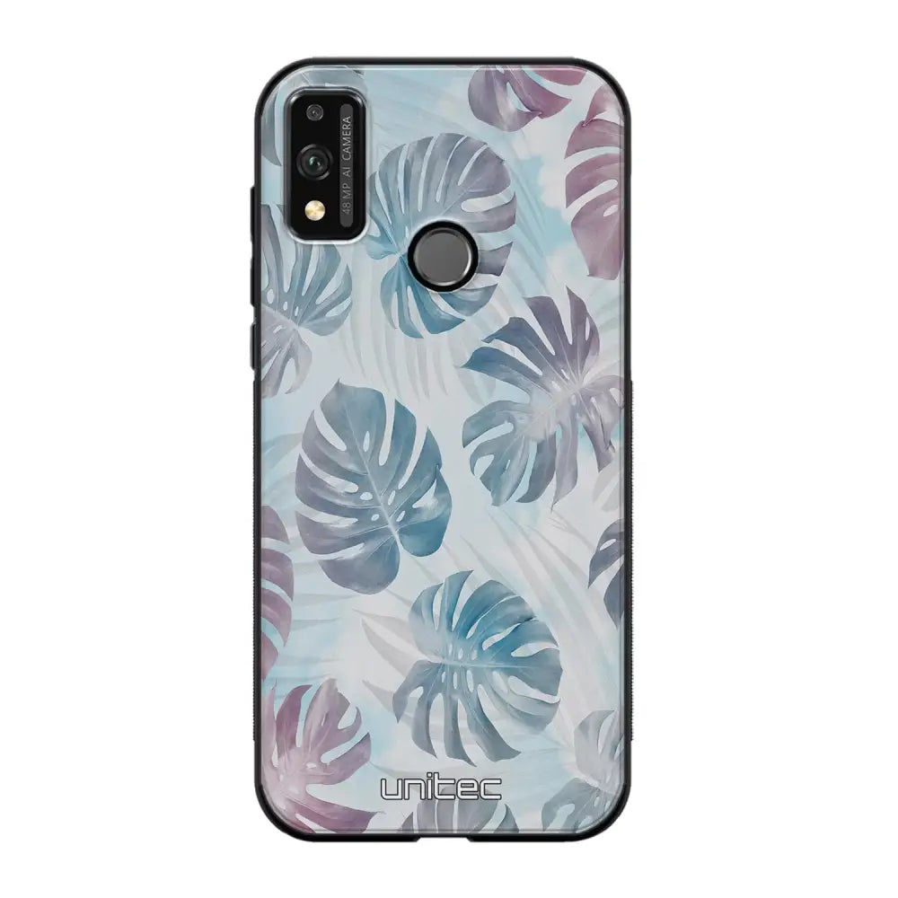 Honor 9X Lite kukka suojakuoret - Monstera Texture - Ei