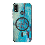 Honor 9X Lite marmori suojakuoret - Turquoise Marble