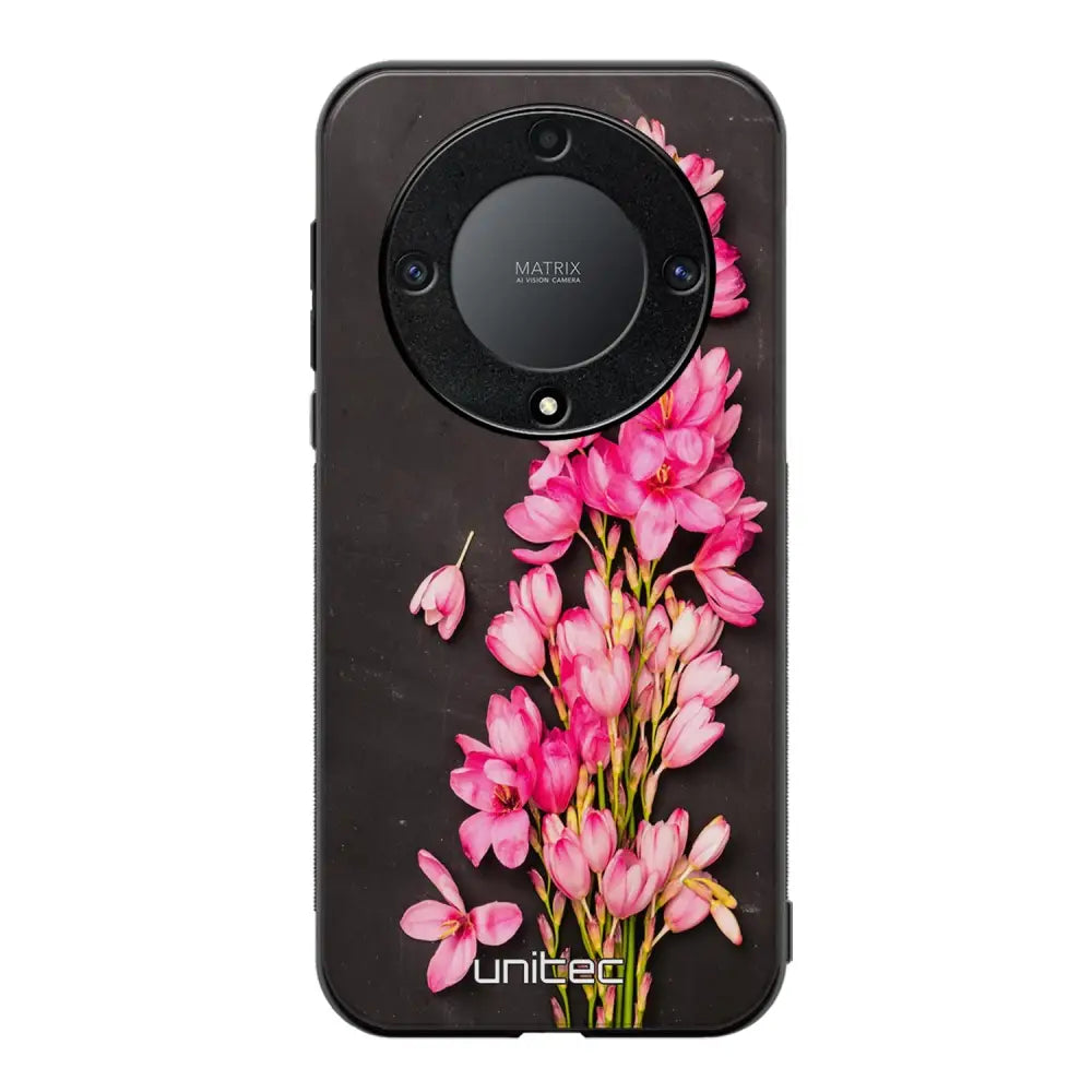 Honor Magic 5 Lite kukka suojakuoret - Pink Flowers - Ei