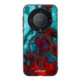 Honor Magic 5 Lite marmori suojakuoret - Blue Red Marble