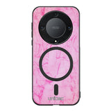 Honor Magic 5 Lite marmori suojakuoret - Light Pink Marble