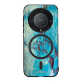 Honor Magic 5 Lite marmori suojakuoret - Turquoise Marble