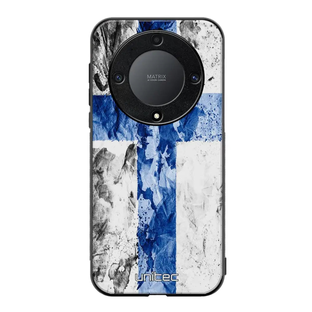 Honor Magic 5 Lite suojakuoret - Painted Finnish Flag - Ei