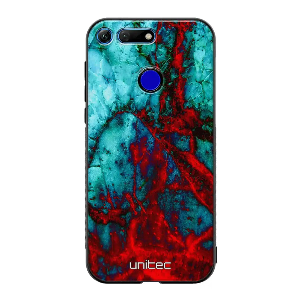 Honor View 20 marmori suojakuoret - Blue Red Marble - Ei