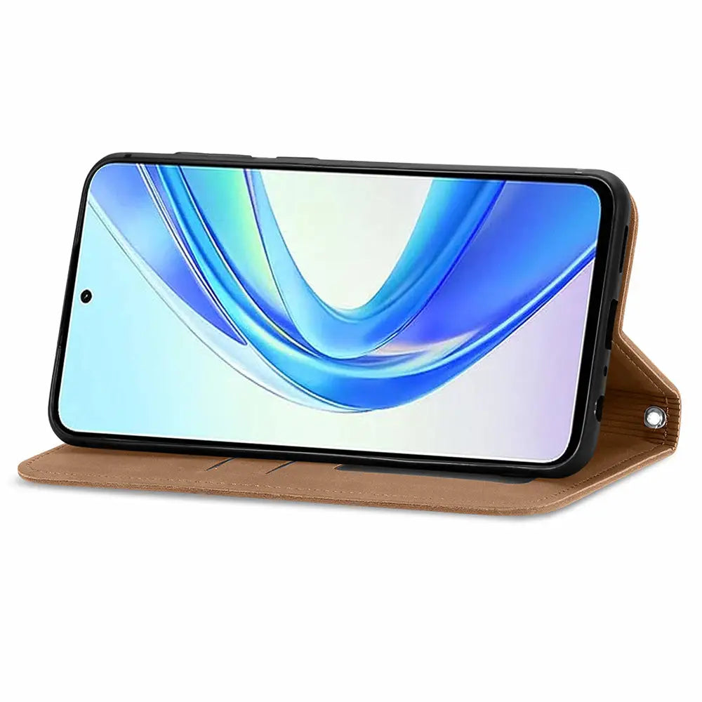 Honor X7b / 90 Smart 5G Unitec Lompakko Suojakotelo - Ruskea