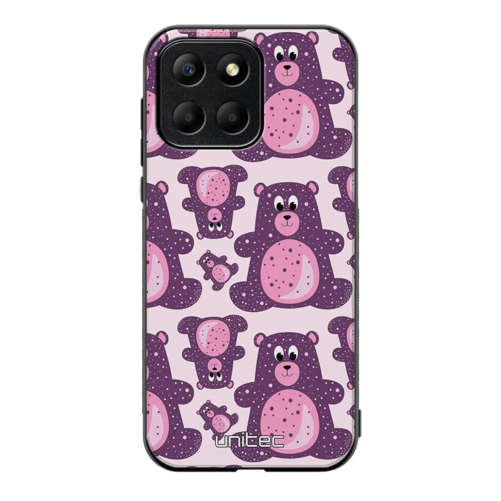 Honor X8 suojakuoret - Purple Teddy Bear - Ei