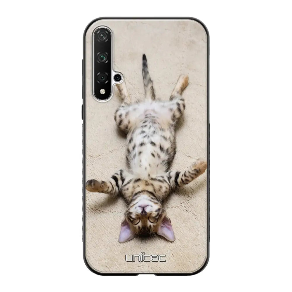Huawei Nova 5T kissa suojakuoret - Relaxing Cat - Ei