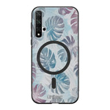 Huawei Nova 5T kukka suojakuoret - Monstera Texture