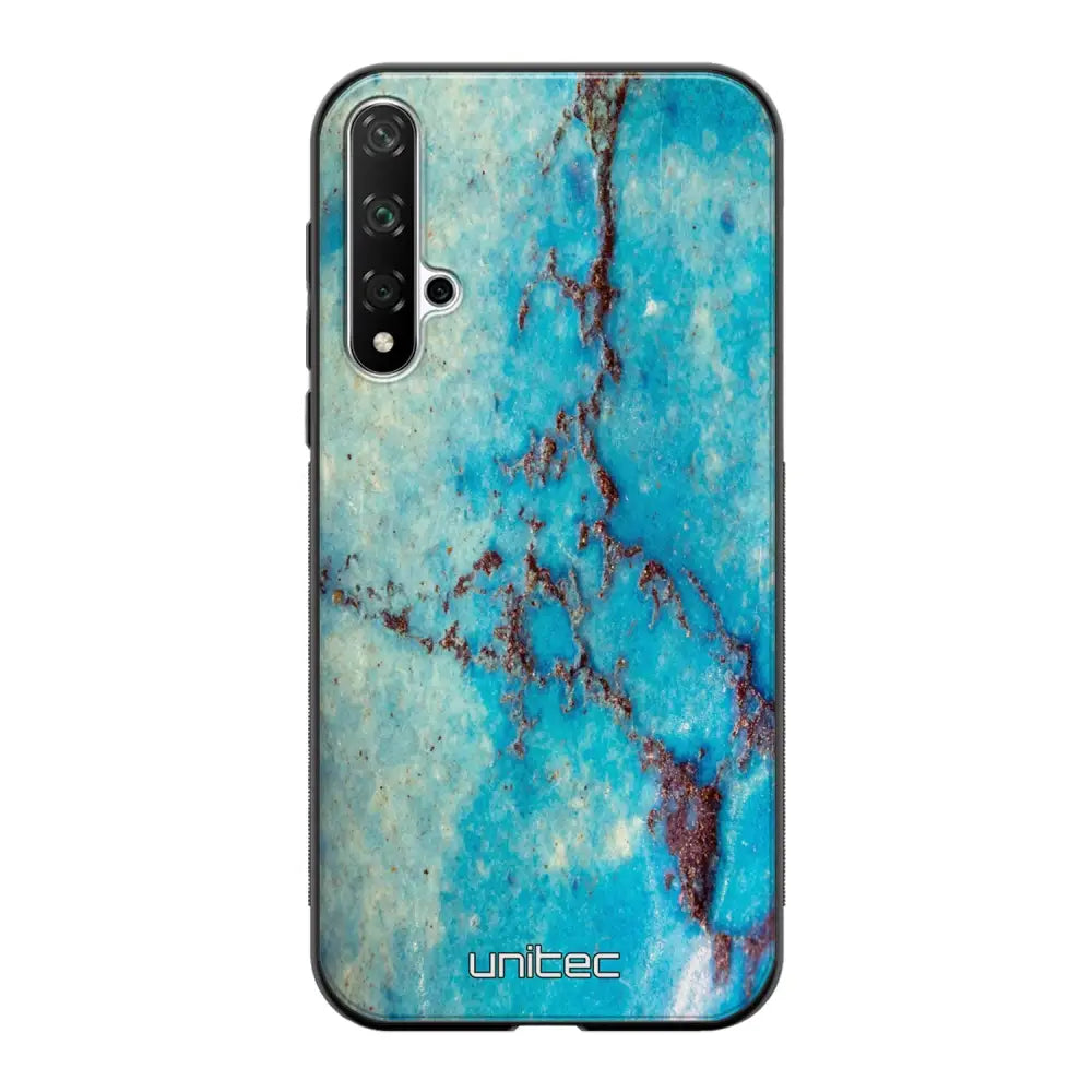 Huawei Nova 5T marmori suojakuoret - Turquoise Marble - Ei