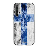 Huawei Nova 5T suojakuoret - Painted Finnish Flag - Ei