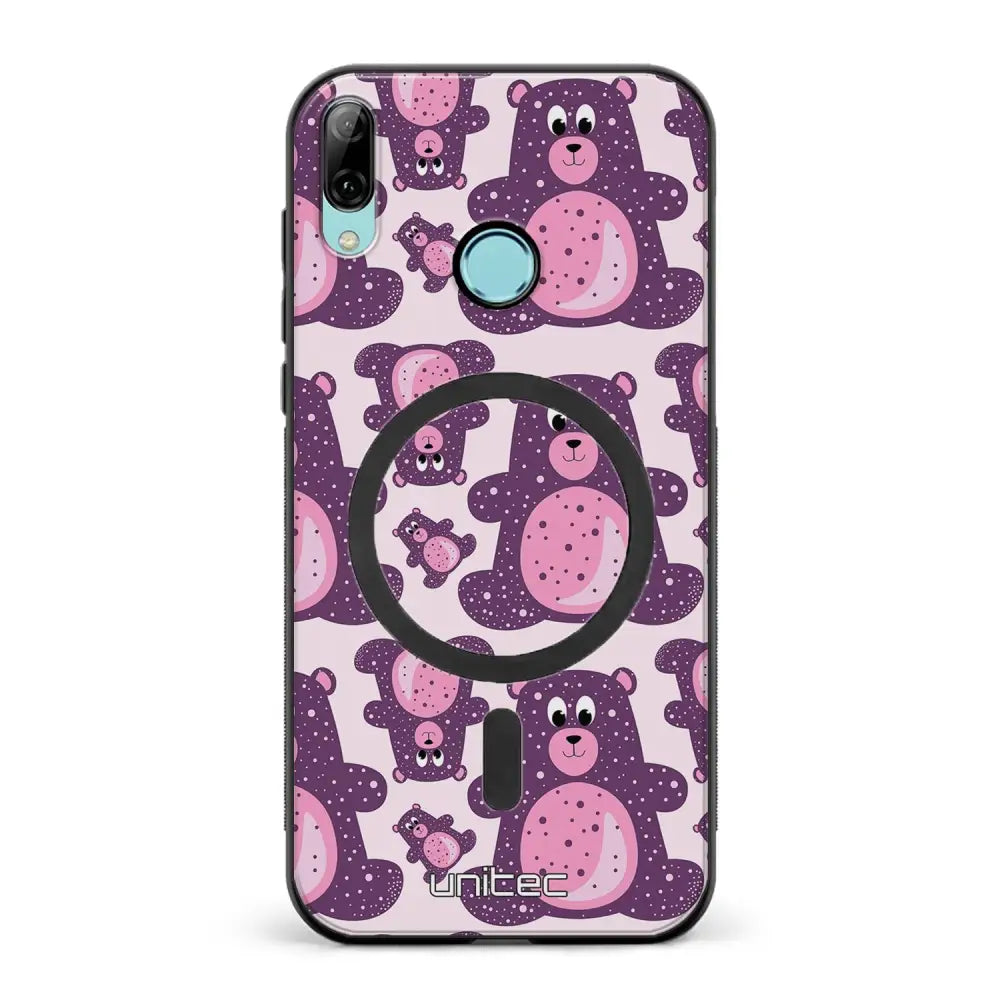 Huawei P Smart 2019 suojakuoret - Purple Teddy Bear