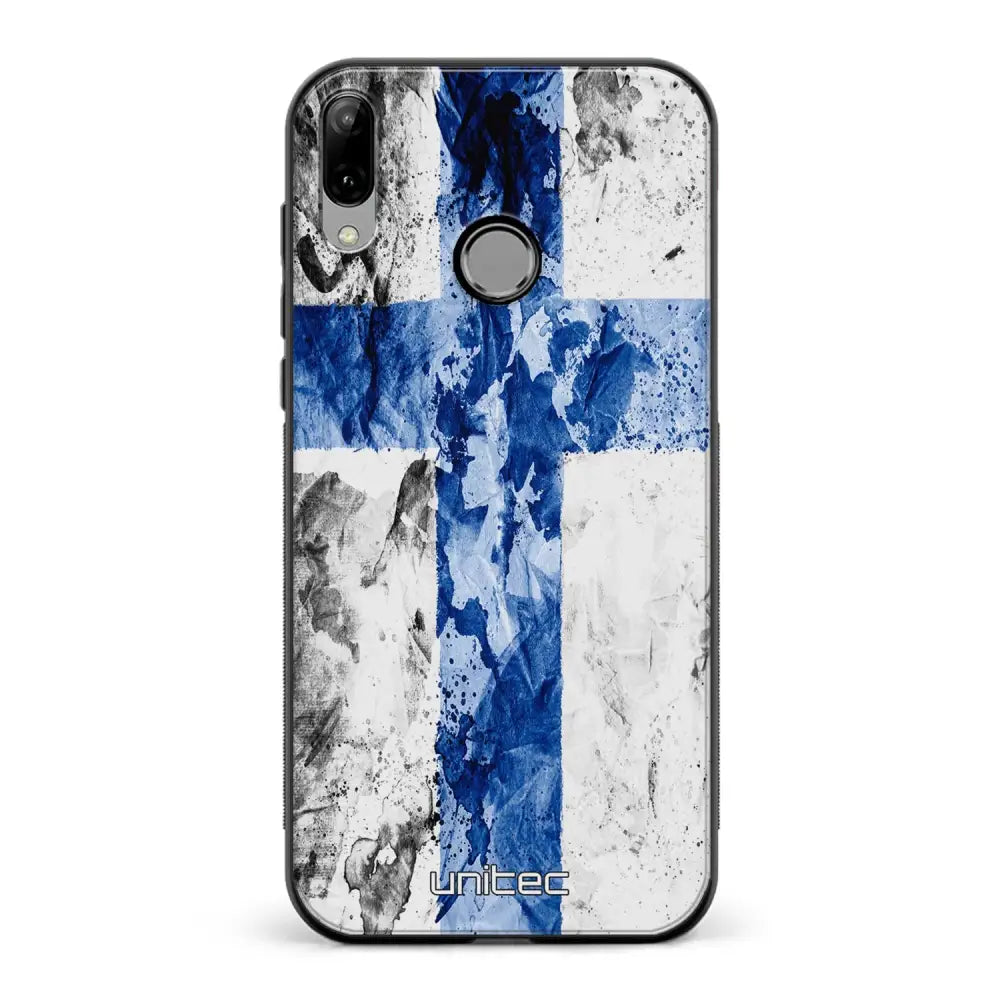 Huawei P20 Lite suojakuoret - Painted Finnish Flag - Ei