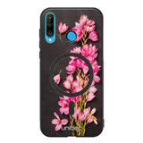 Huawei P30 Lite kukka suojakuoret - Pink Flowers