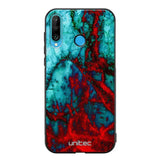 Huawei P30 Lite marmori suojakuoret - Blue Red Marble - Ei