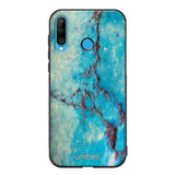 Huawei P30 Lite marmori suojakuoret - Turquoise Marble - Ei
