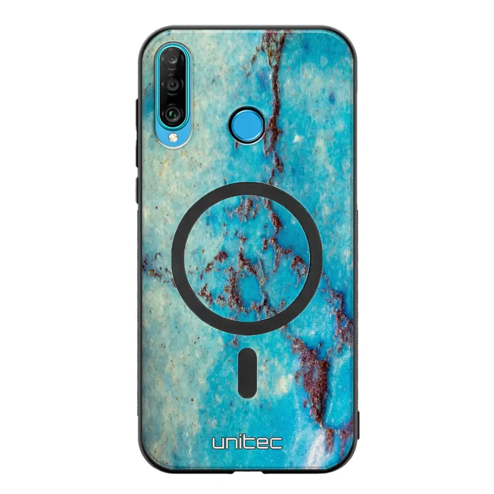 Huawei P30 Lite marmori suojakuoret - Turquoise Marble