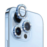 iPhone 13 Pro / iPhone 13 Pro Max Kamera Glitter i härdat glas - Blå (3st)