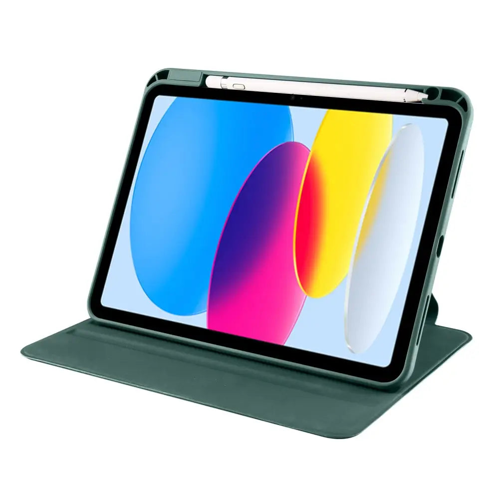 iPad 10.9 (10Gen / 2022) Pyörivä suojakotelo - Vihreä