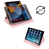 iPad 9.7 (2017/2018/Air/Air2) Pyörivä suojakotelo - Pinkki