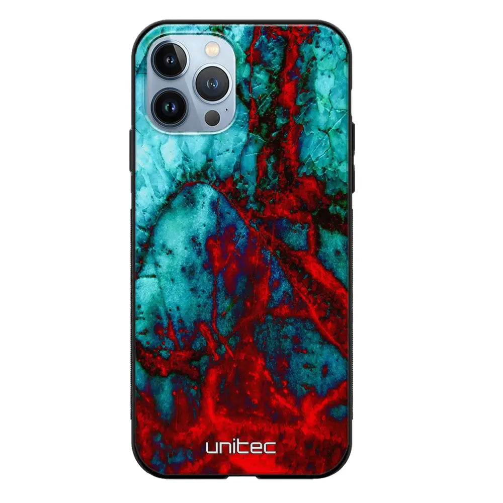 iPhone 11 Pro marmori suojakuoret - Blue Red Marble - Ei