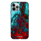 iPhone 11 Pro Max marmori suojakuoret - Blue Red Marble