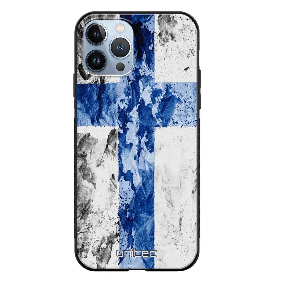 iPhone 11 Pro suojakuoret - Painted Finnish Flag - Ei