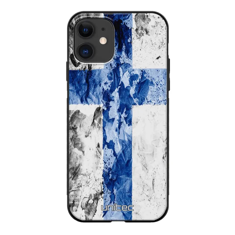 iPhone 11 suojakuoret - Painted Finnish Flag - Ei