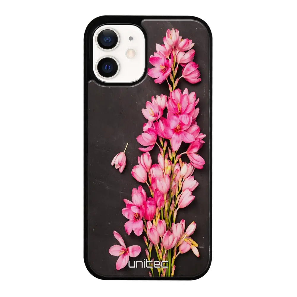 iPhone 12 kukka suojakuoret - Pink Flowers - Ei