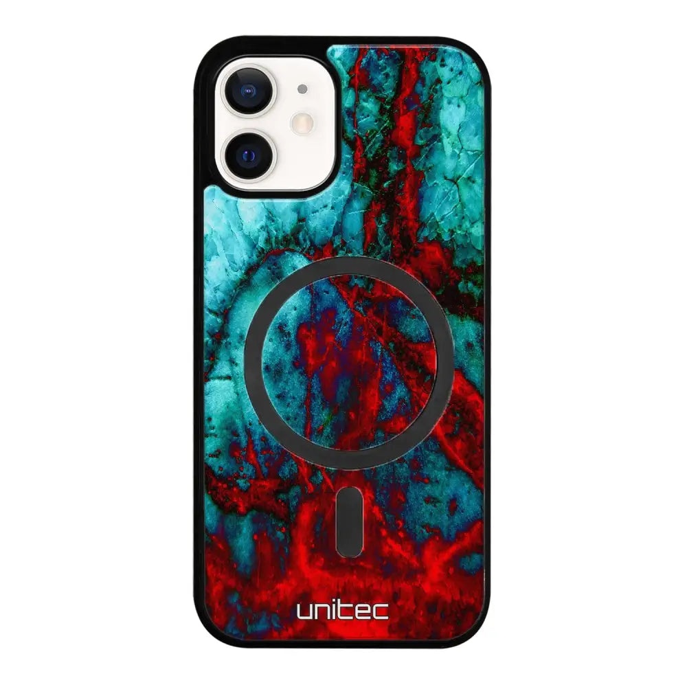 iPhone 12 marmori suojakuoret - Blue Red Marble