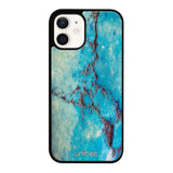 iPhone 12 marmori suojakuoret - Turquoise Marble - Ei