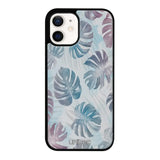 iPhone 12 Mini kukka suojakuoret - Monstera Texture - Ei