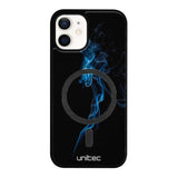 iPhone 12 Mini suojakuoret - Blue Smoke On Black