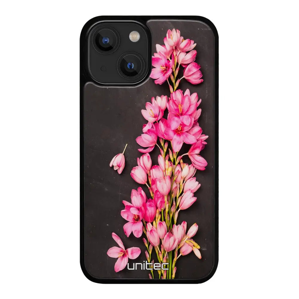 iPhone 13 kukka suojakuoret - Pink Flowers - Ei