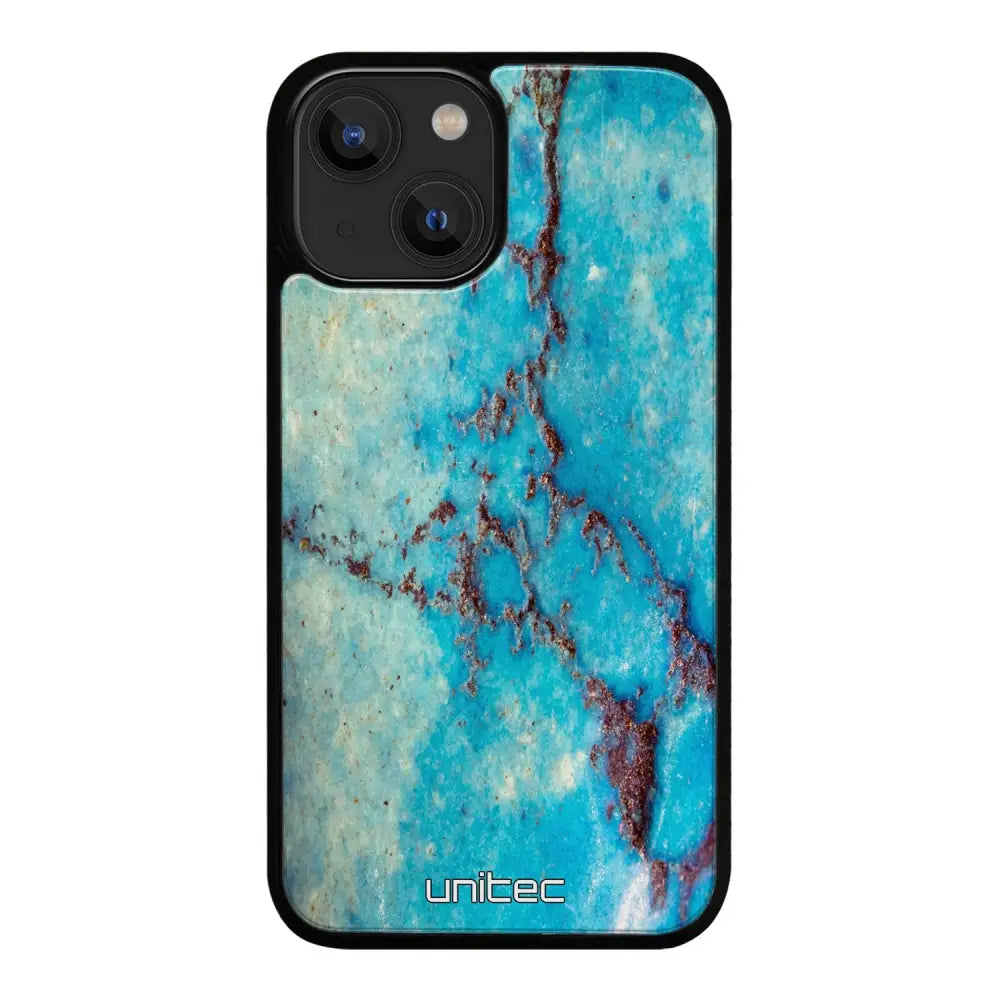 iPhone 13 marmori suojakuoret - Turquoise Marble - Ei
