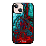 iPhone 13 Mini marmori suojakuoret - Blue Red Marble