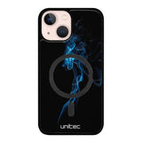 iPhone 13 Mini suojakuoret - Blue Smoke On Black