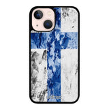 iPhone 13 Mini suojakuoret - Painted Finnish Flag - Ei