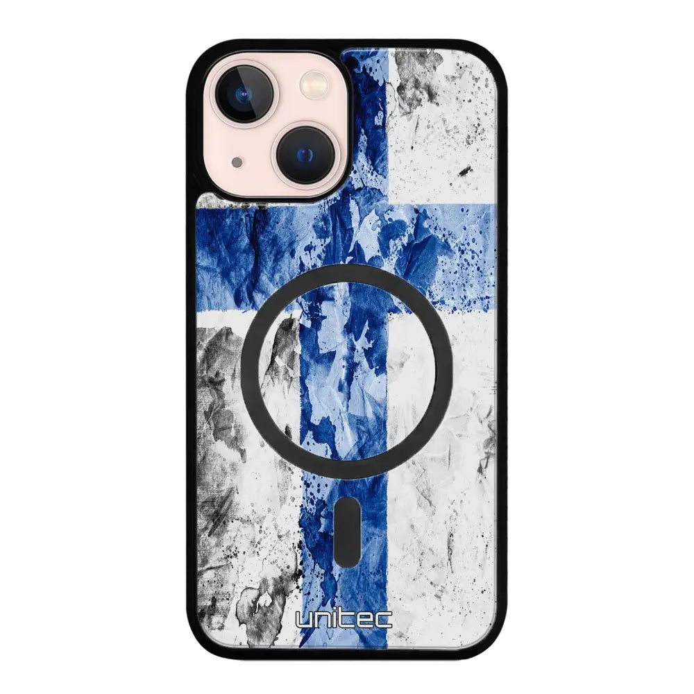 iPhone 13 Mini suojakuoret - Painted Finnish Flag
