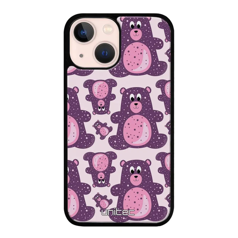 iPhone 13 Mini suojakuoret - Purple Teddy Bear - Ei