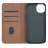 iPhone 13 Mini Unitec Lompakko Suojakotelo Tummanruskea