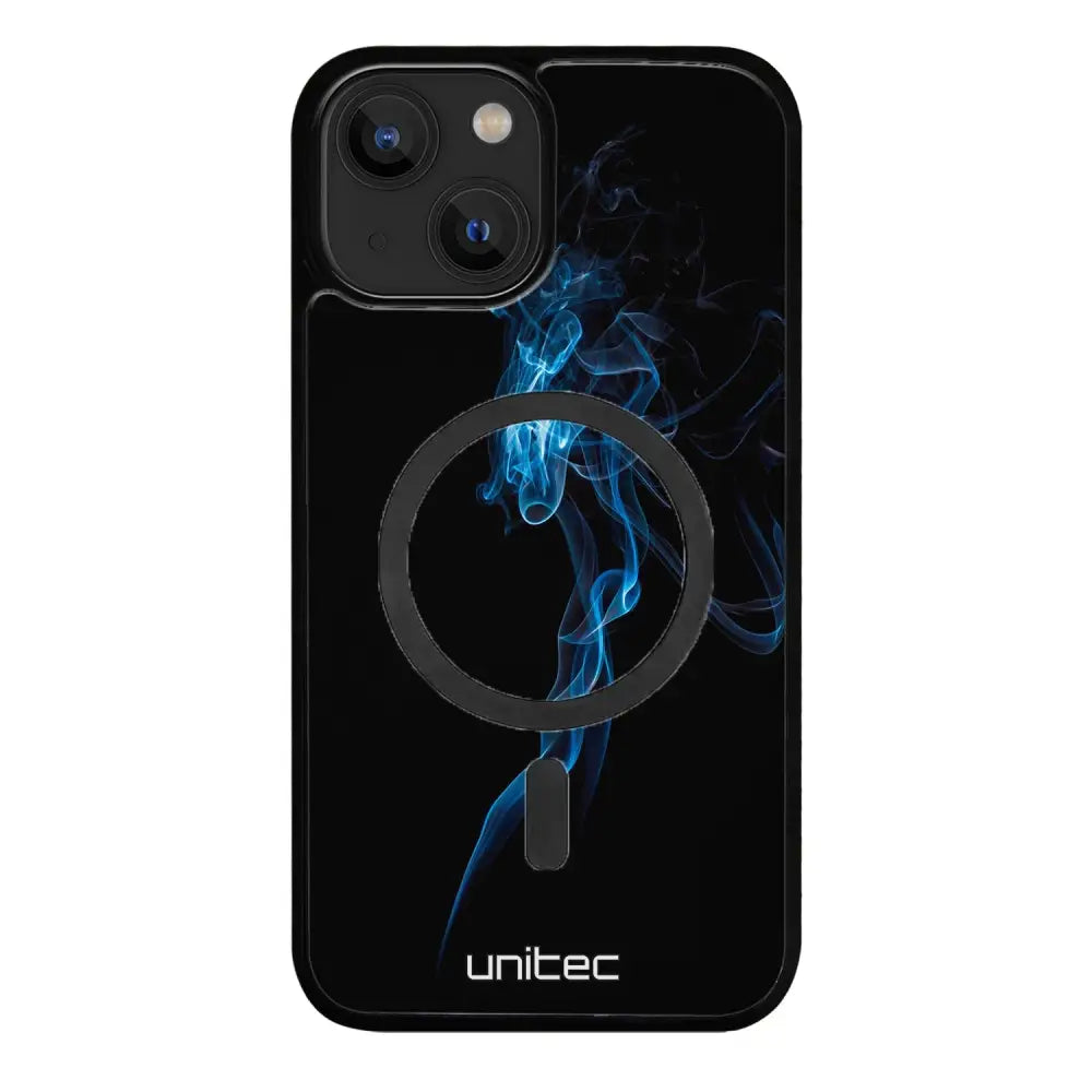 iPhone 14 Plus suojakuoret - Blue Smoke On Black