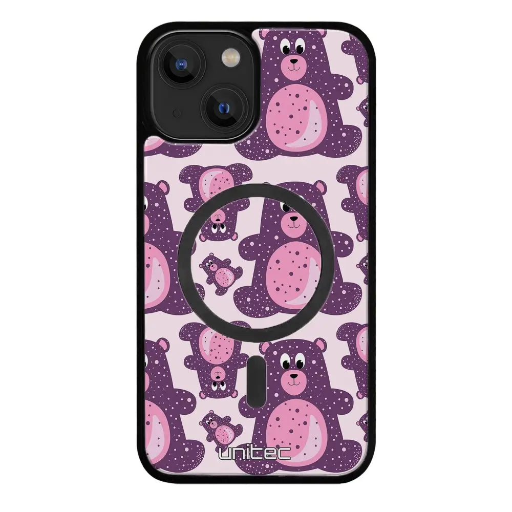 iPhone 14 Plus suojakuoret - Purple Teddy Bear