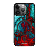 iPhone 14 Pro Max marmori suojakuoret - Blue Red Marble