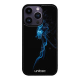 iPhone 14 Pro suojakuoret - Blue Smoke On Black - Ei