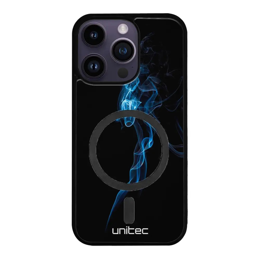 iPhone 14 Pro suojakuoret - Blue Smoke On Black