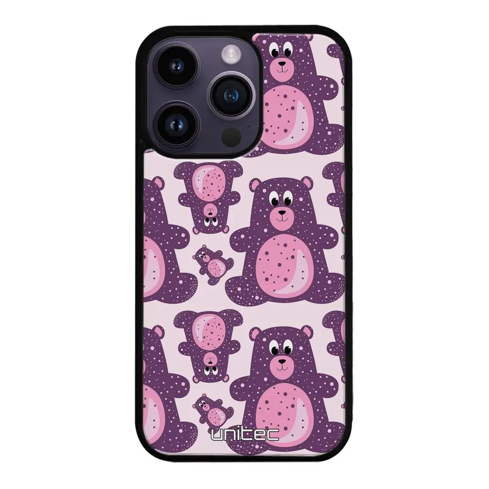 iPhone 14 Pro suojakuoret - Purple Teddy Bear - Ei